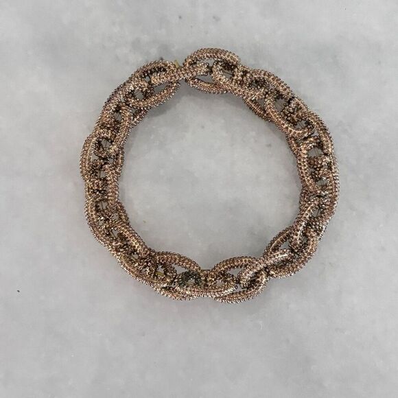 Francesca's Collections Textured Chunky Cord Rolo Elastic Bracelet Gold-tone - Picture 1 of 4